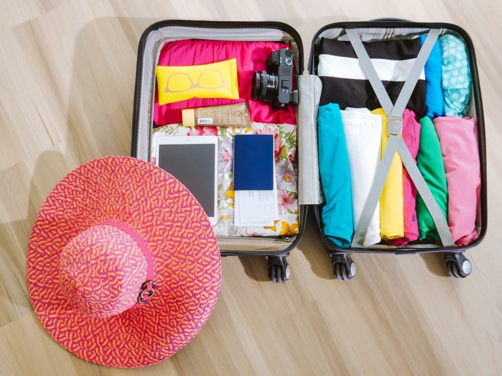 reisekoffer packen