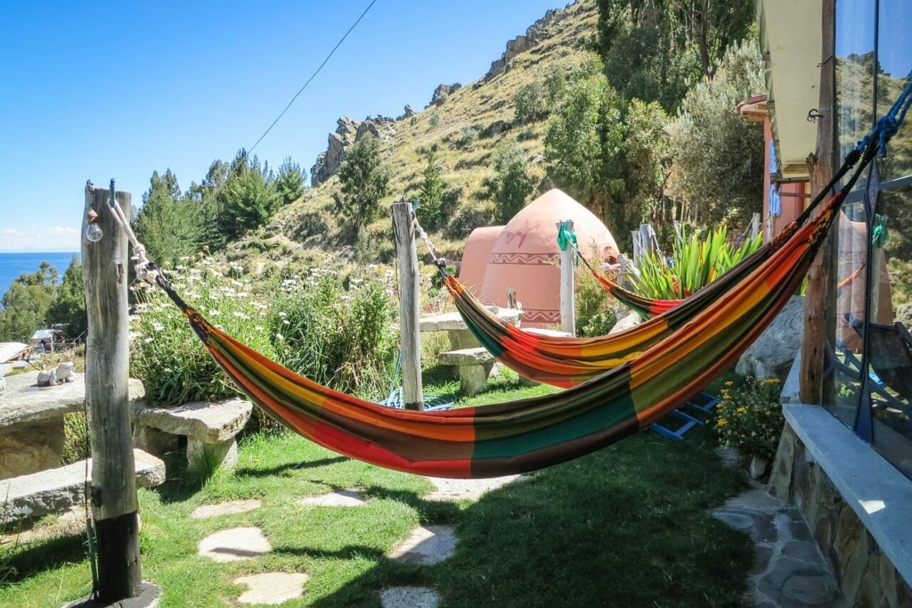 reisehängematte im garten